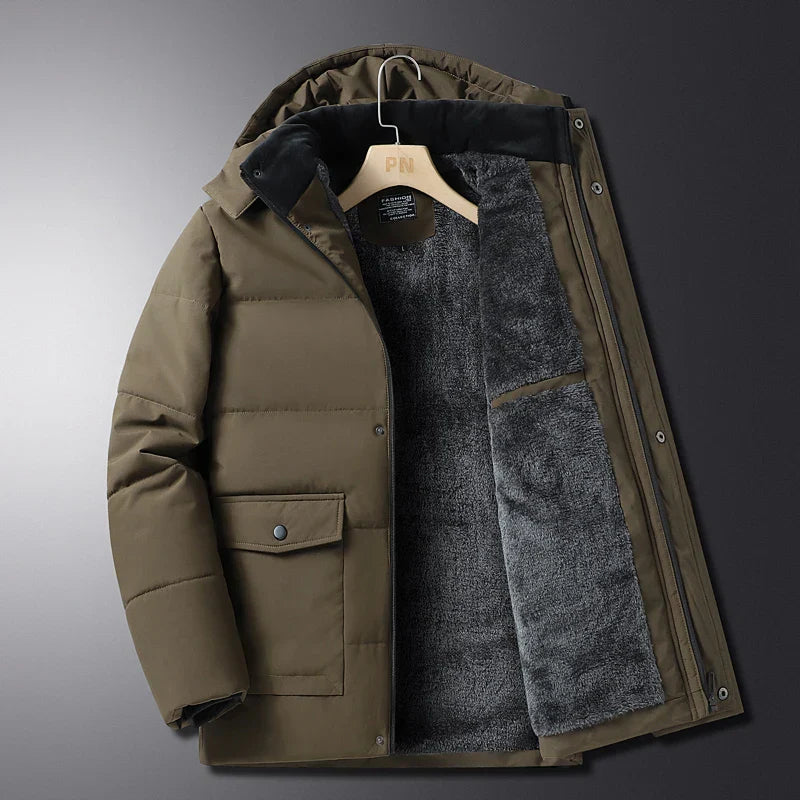 Men’s Parka Jacket – Padded Lining – Structured Fit – Weather-Resistant Shell