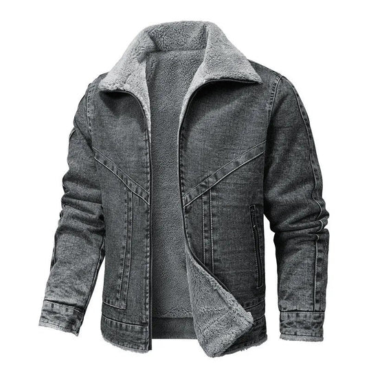 Men's Winter Biker Jacket – PU Leather, Warm Lining, Stylish Design