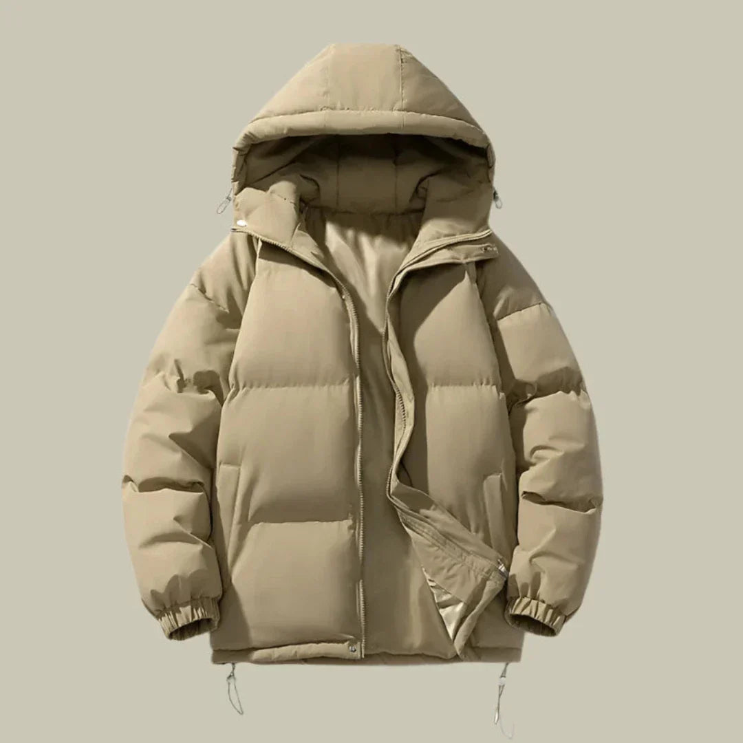 Men’s Puffer Parka Jacket – Oversized Fit – Quilted – Full Zip – Hooded – Water-Resistant