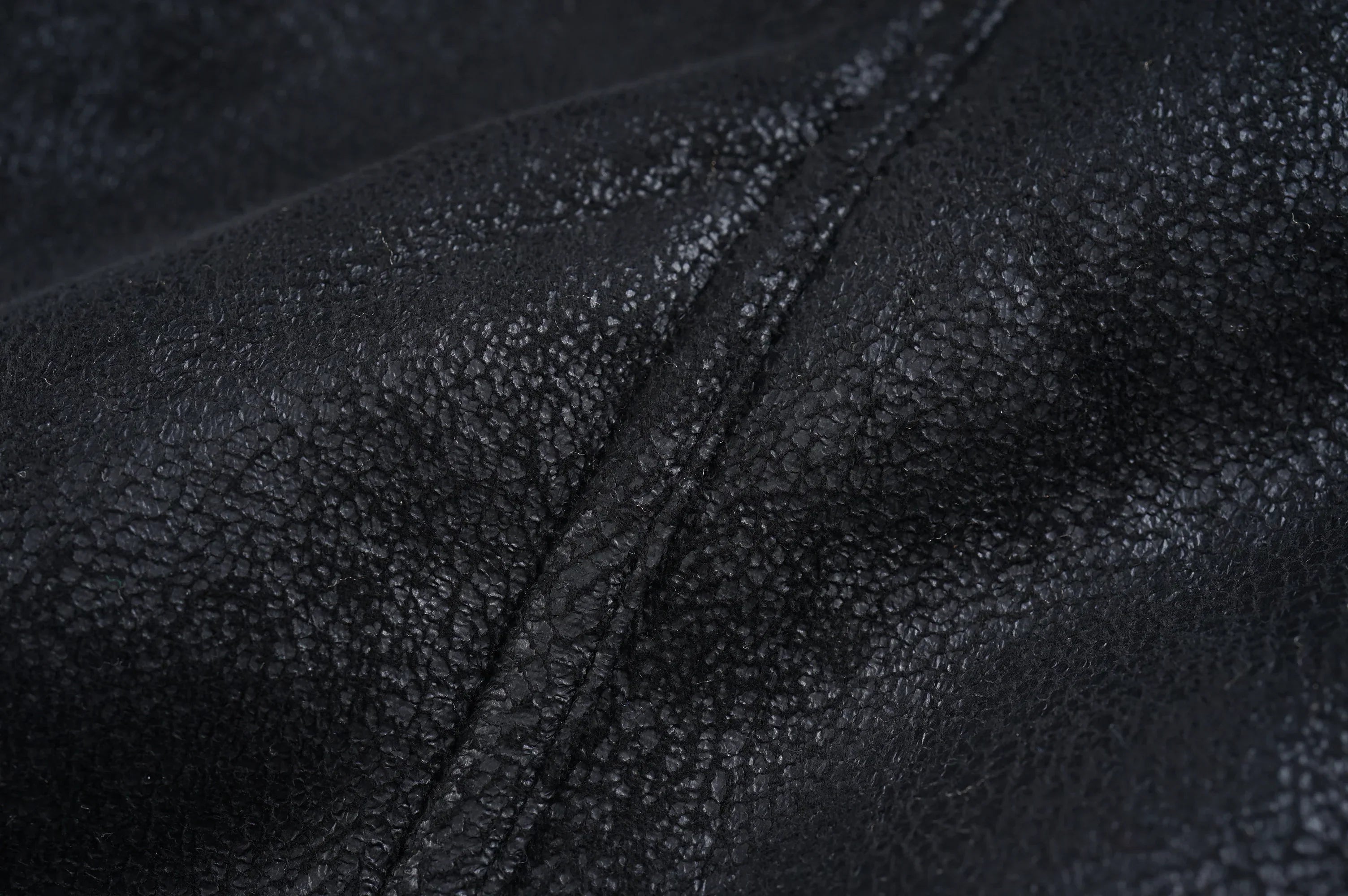 Men’s Leather Jacket - Shearling Lined - High Collar - Button Closure - Tailored Fit