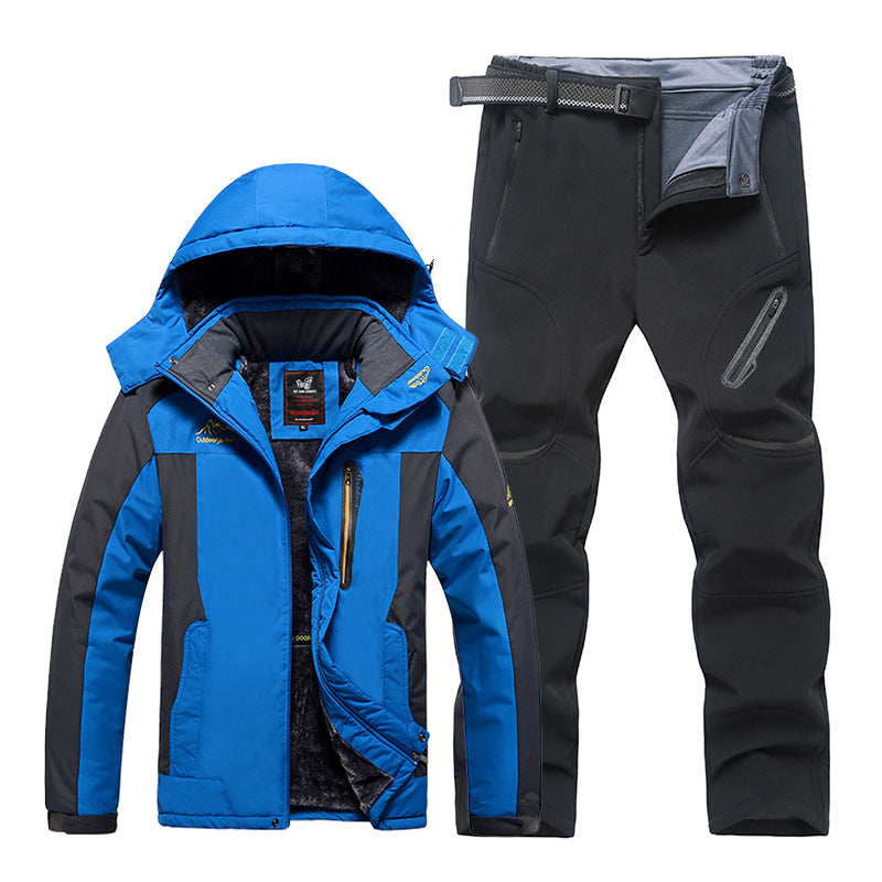 Men’s Waterproof Jacket and Pants Set – Insulated Durable Weather-Resistant Outdoor Wear