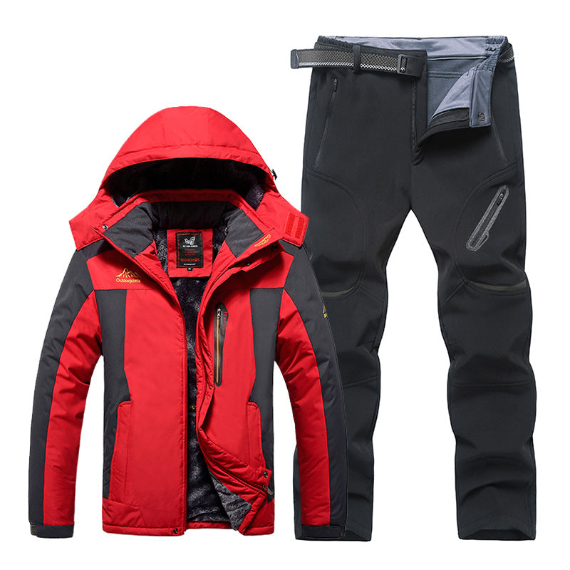Men’s Waterproof Jacket and Pants Set – Insulated Durable Weather-Resistant Outdoor Wear