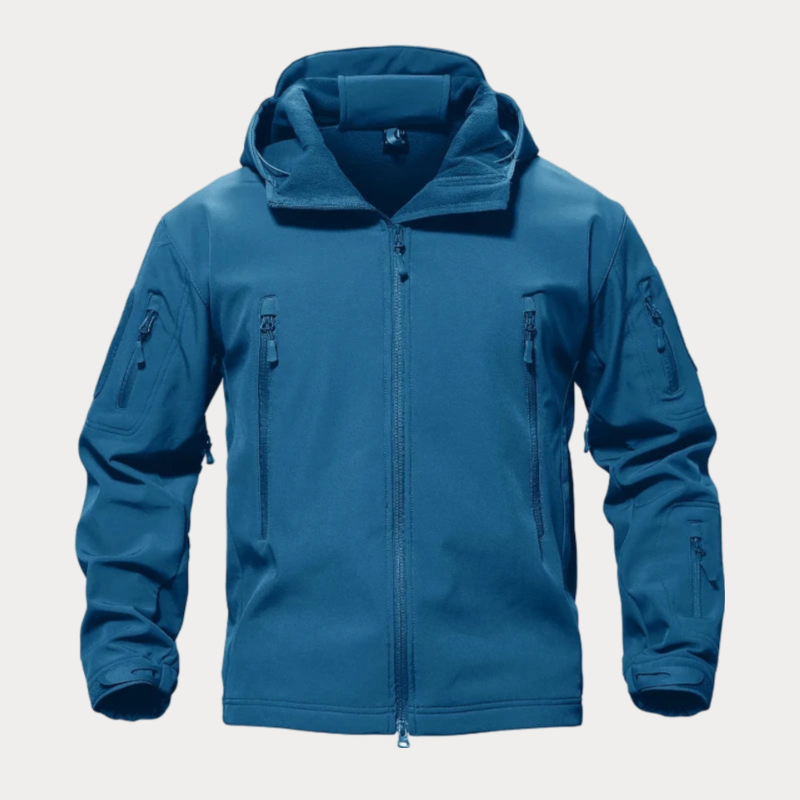 Men’s Windbreaker Jacket – Softshell – Regular Fit – Hooded – Zip Pockets – Lightweight
