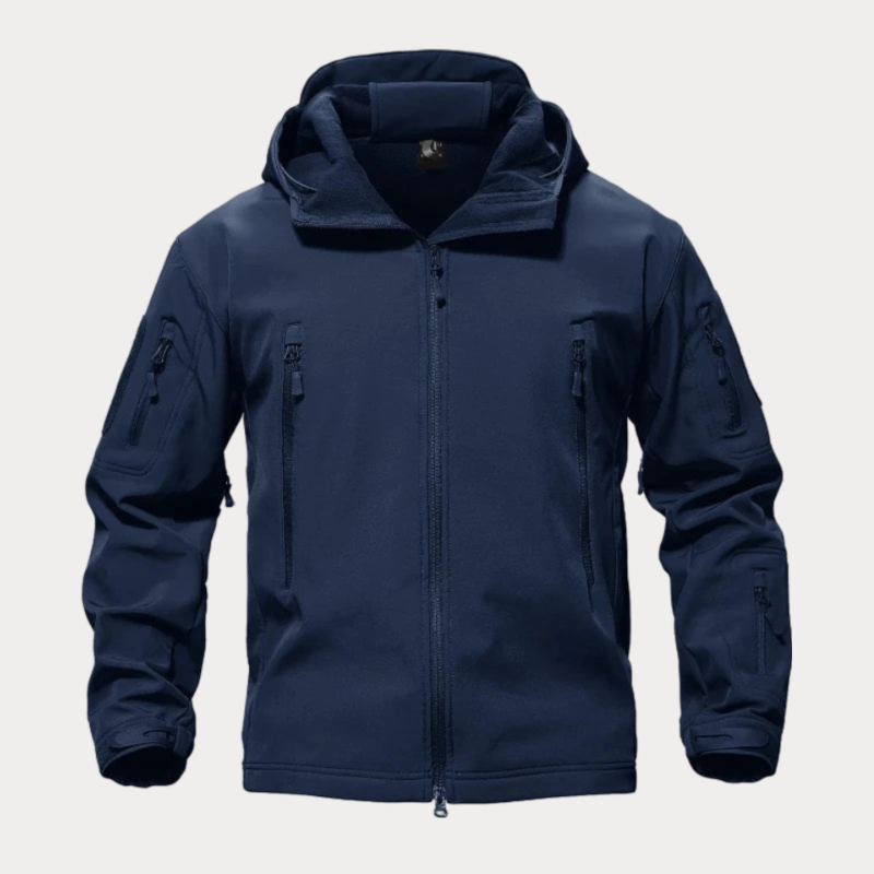 Men’s Windbreaker Jacket – Softshell – Regular Fit – Hooded – Zip Pockets – Lightweight