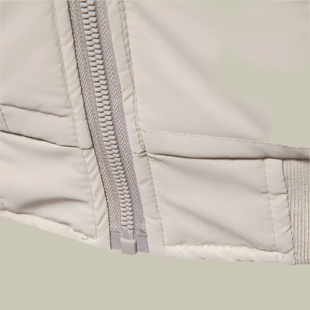 Men’s Jacket – Regular Fit – Quilted Body – Ribbed Cuffs – Stand Collar – Casual Wear