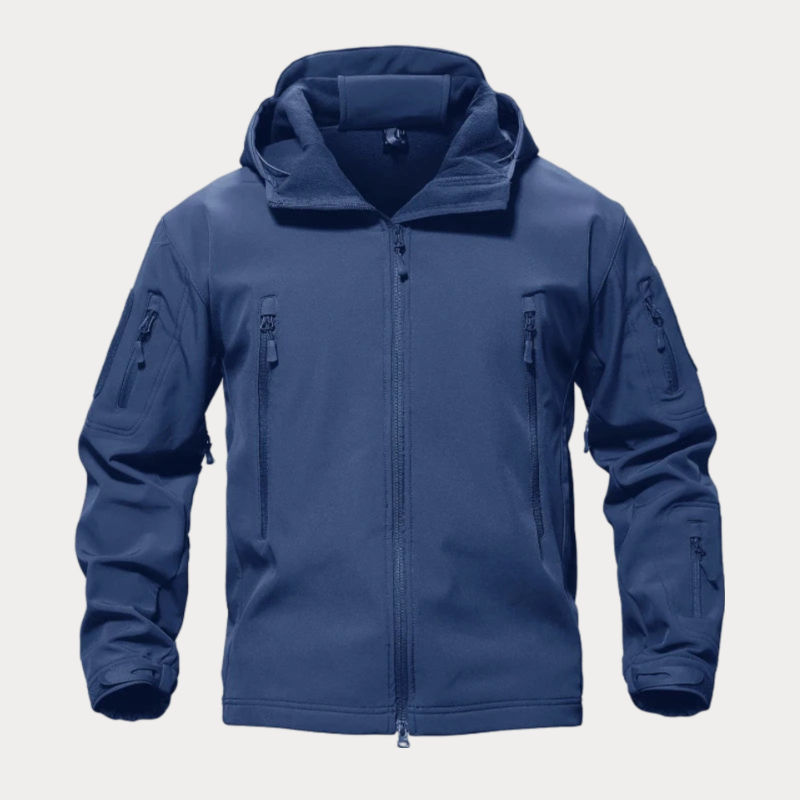 Men’s Windbreaker Jacket – Softshell – Regular Fit – Hooded – Zip Pockets – Lightweight