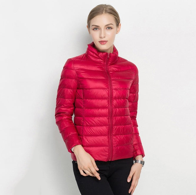 Women’s Down Jacket – Slim Fit – Quilted Insulated – Hip-Length Style