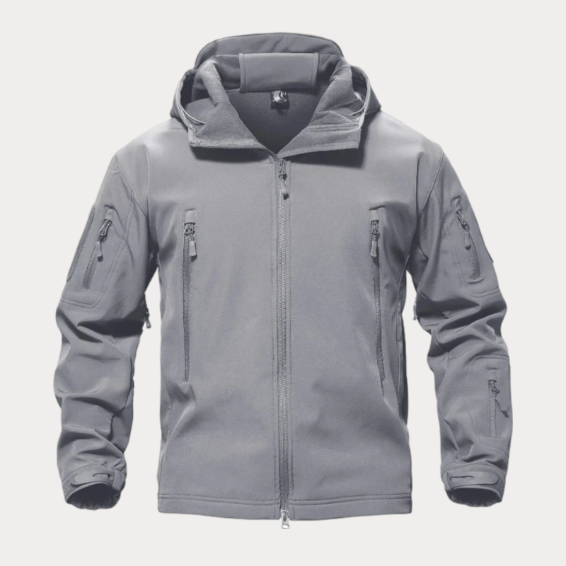 Men’s Windbreaker Jacket – Softshell – Regular Fit – Hooded – Zip Pockets – Lightweight