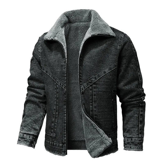 Men's Winter Biker Jacket – PU Leather, Warm Lining, Stylish Design