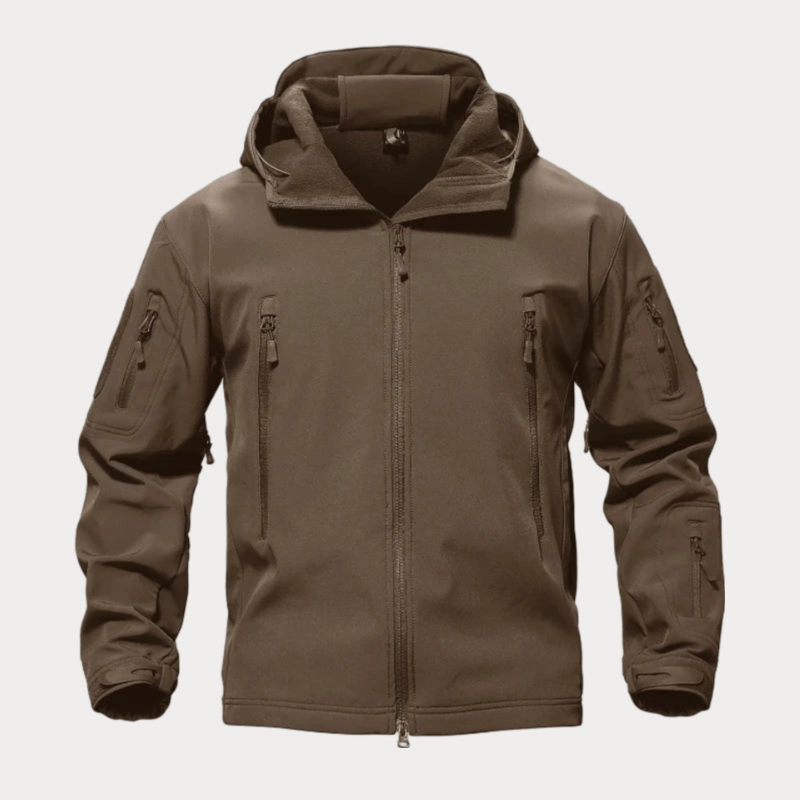 Men’s Windbreaker Jacket – Softshell – Regular Fit – Hooded – Zip Pockets – Lightweight