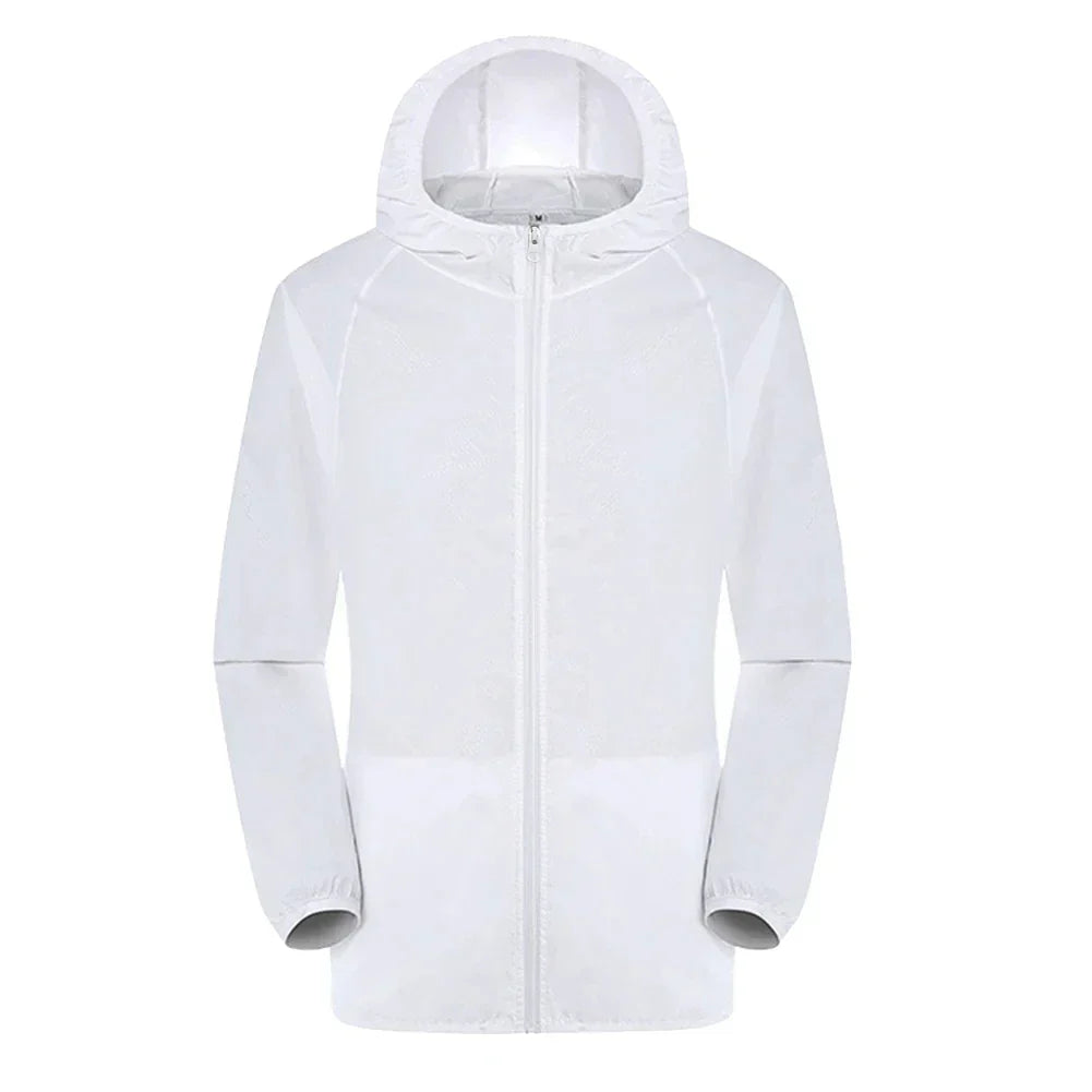 Men’s Trenchcoat – Waterproof Hooded – Relaxed Fit – Zipper Front – Elastic Cuffs