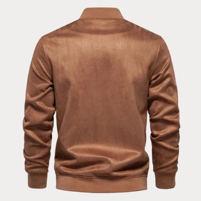 Men’s Bomber Jacket –  Regular Fit – Snap Button – Ribbed Trim