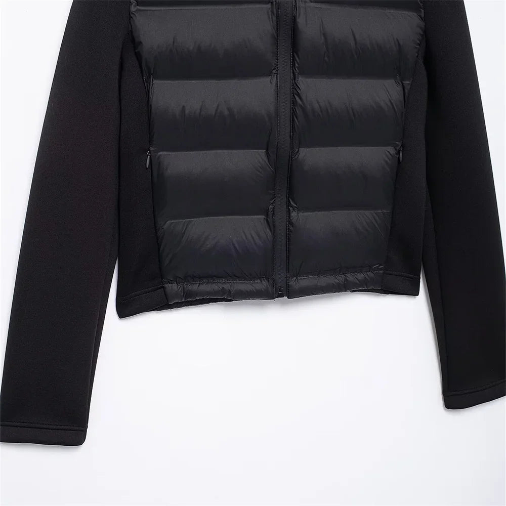 Thick hooded down jacket for men