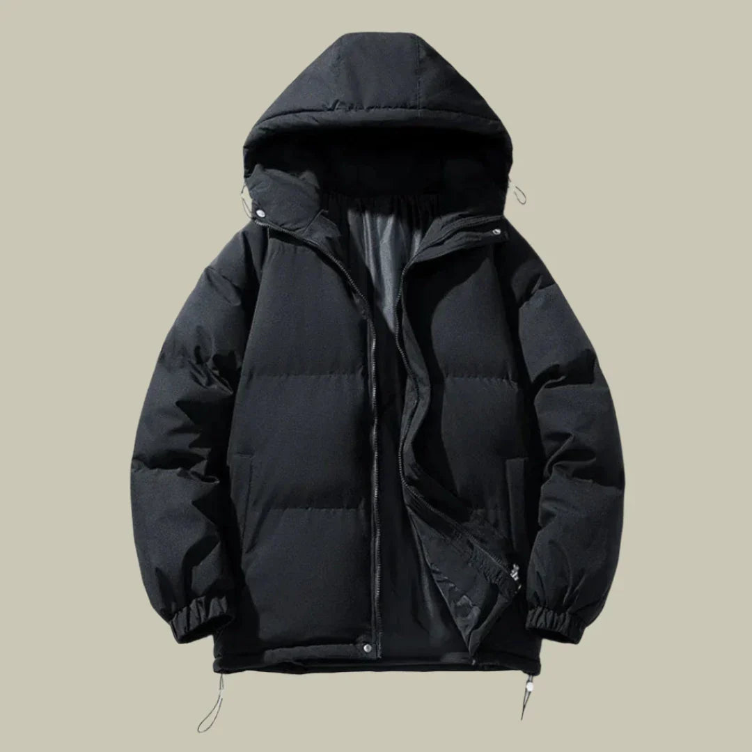 Men’s Puffer Parka Jacket – Oversized Fit – Quilted – Full Zip – Hooded – Water-Resistant