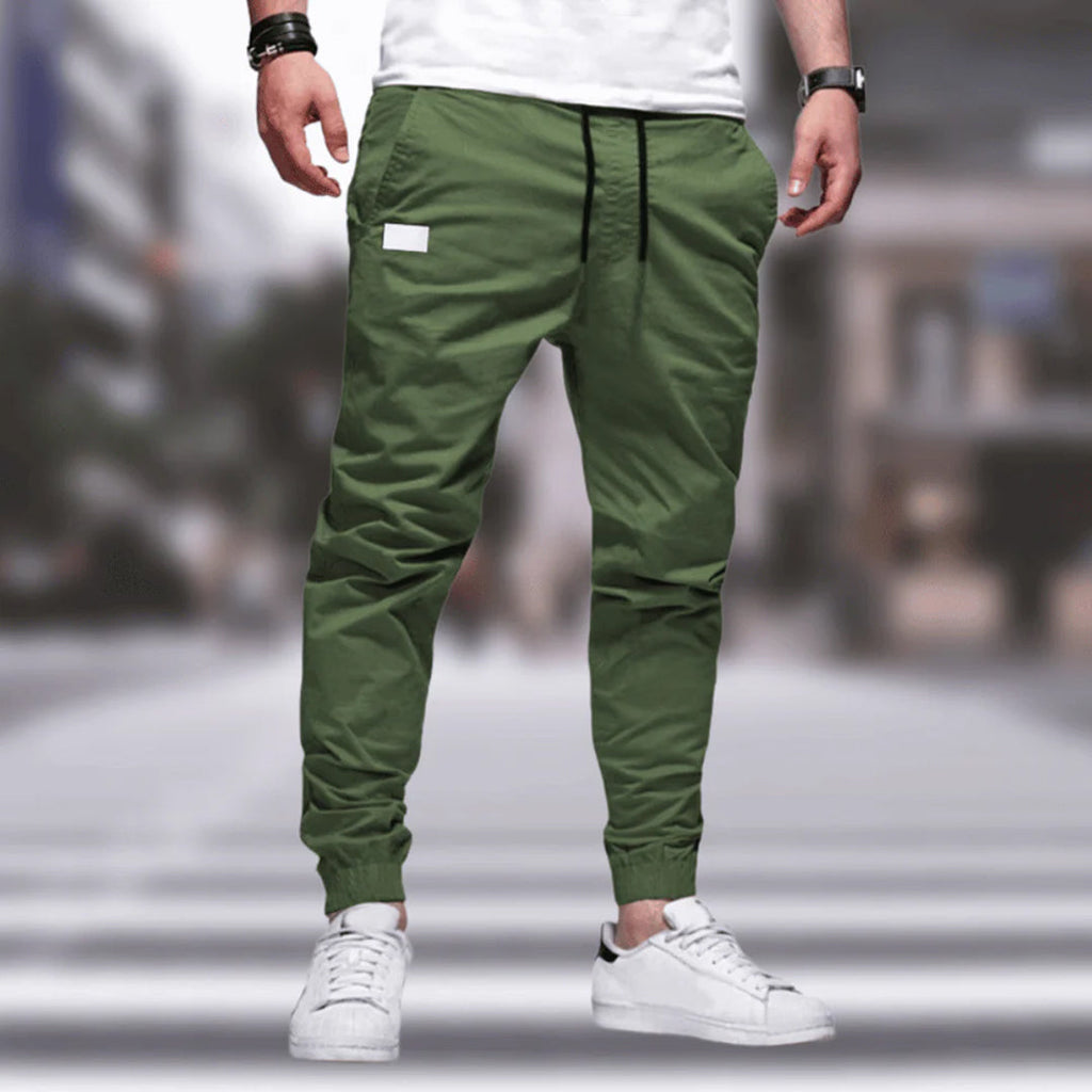 Men’s Cargo Pants – Relaxed Fit – Cotton Blend – Tapered Leg – Utility Pockets – Drawstring Waist
