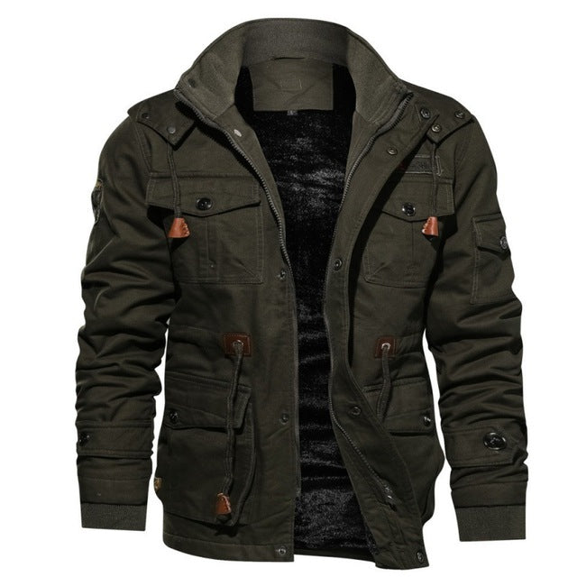 Men’s Utility Winter Jacket - Water-Resistant - Multiple Pockets