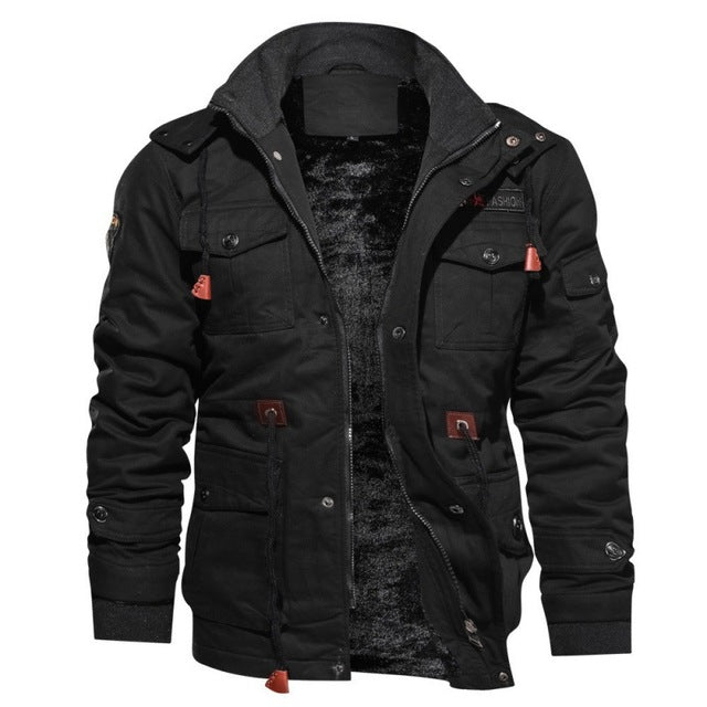 Men’s Utility Winter Jacket - Water-Resistant - Multiple Pockets