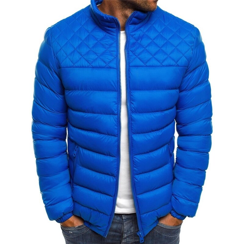 Men’s Jacket - Stand Collar - Zip Closure -Warm & Comfortable