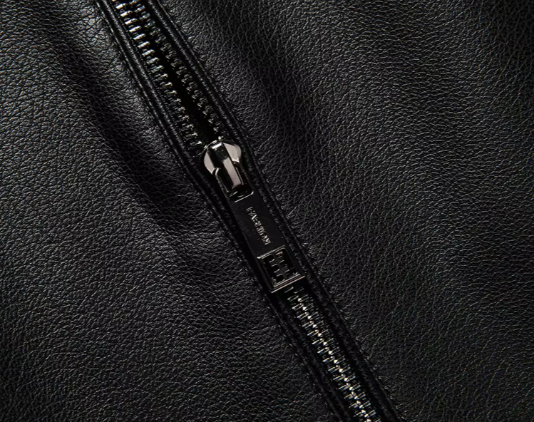 Men’s Leather Jacket – Slim Fit – Washed Sheepskin – Minimalist Zip-Up Design