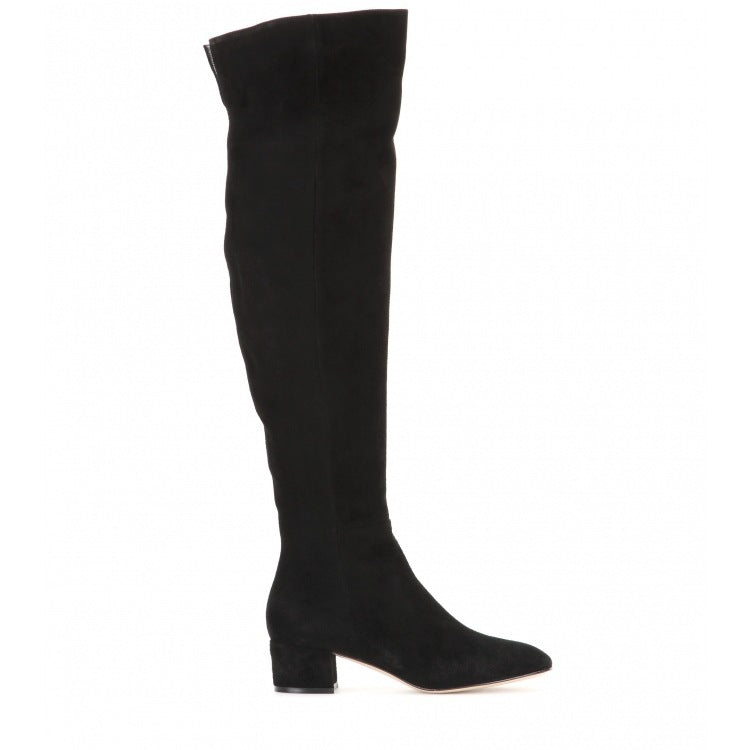 Suede Knee-High Women's Boots | Luxurious Winter Footwear | Timeless Sleek Design