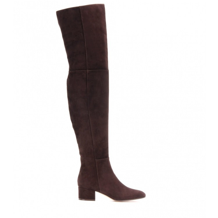 Suede Knee-High Women's Boots | Luxurious Winter Footwear | Timeless Sleek Design