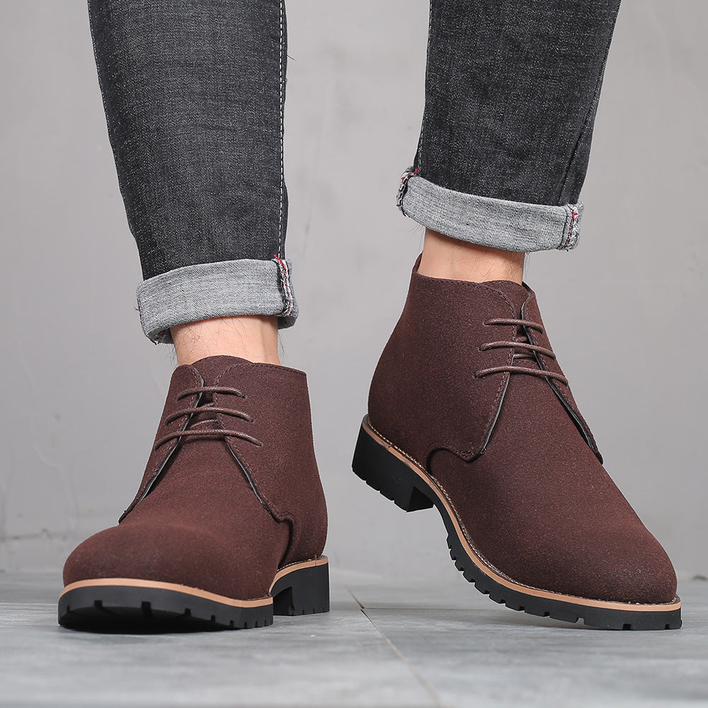 Men’s Chukka Boots – Mid Ankle – Minimalist Design – Lace-Up Smart Casual