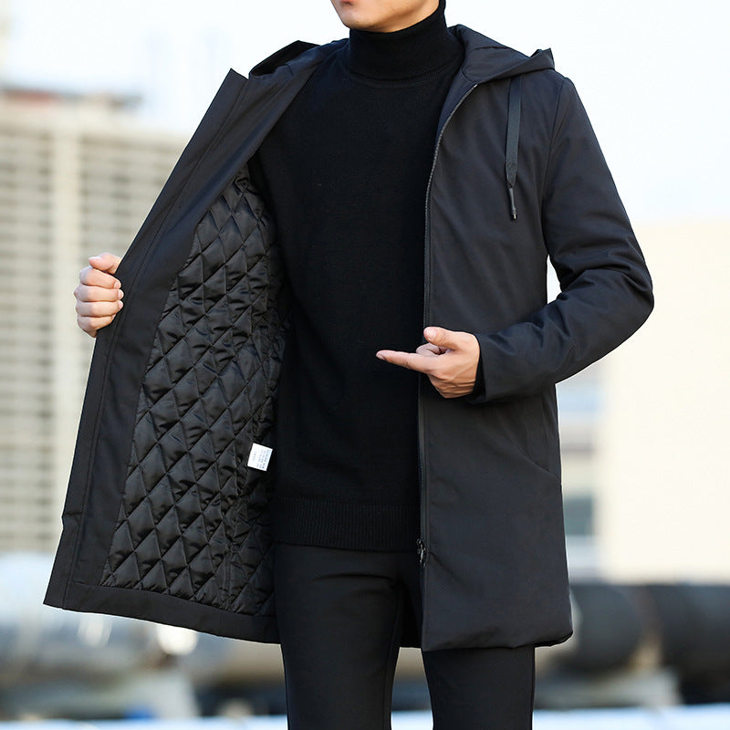 Men’s Parka Jacket – Relaxed Fit – Quilted Lining – Weather-Resistant – Hooded