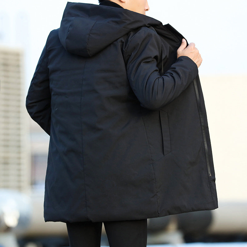 Men’s Parka Jacket – Relaxed Fit – Quilted Lining – Weather-Resistant – Hooded