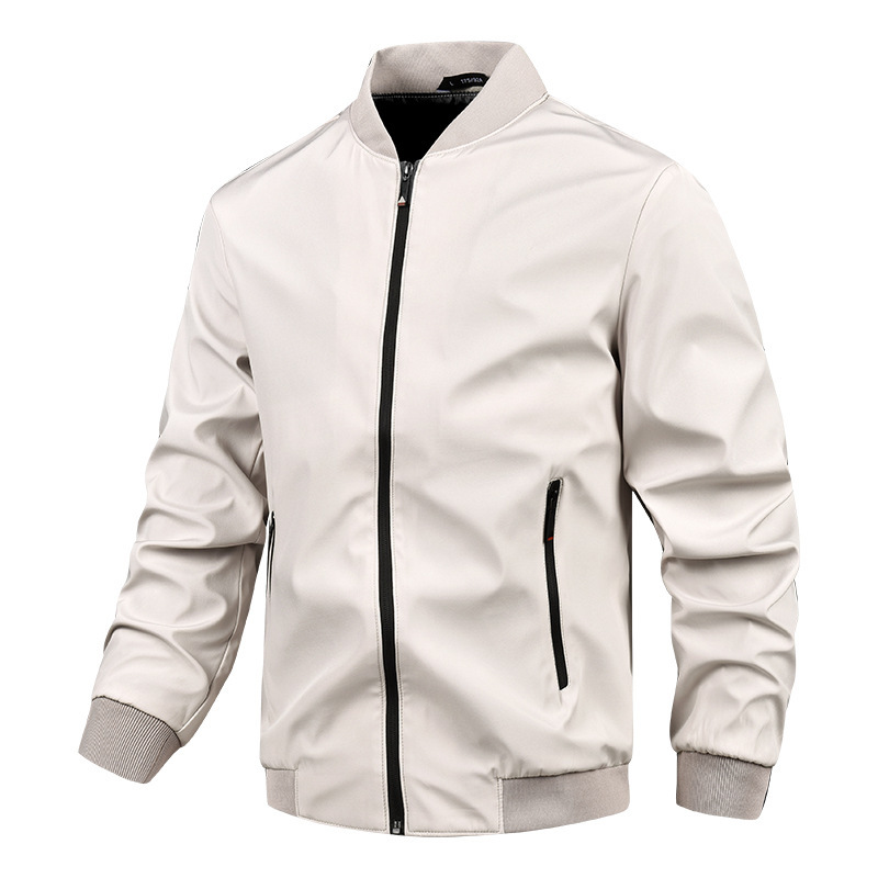 Men’s Jacket – Windproof Fabric – Regular Fit – Stand Collar – Zipped Pockets