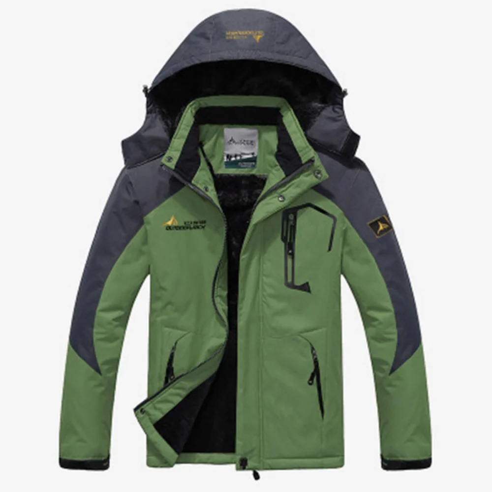 Men’s Parka Jacket – Windproof Shell – Faux Fur Hood – Standard Fit – Zip Pockets
