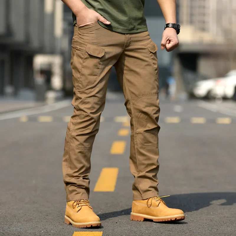 Men’s Cargo Pants – Relaxed Fit – Cotton Fabric – Straight Leg – Utility Pockets