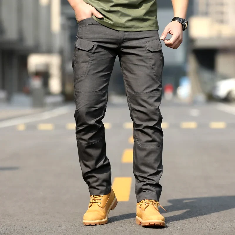 Men’s Cargo Pants – Relaxed Fit – Cotton Fabric – Straight Leg – Utility Pockets