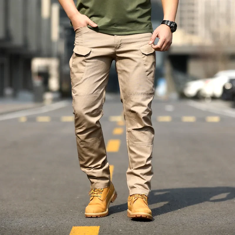 Men’s Cargo Pants – Relaxed Fit – Cotton Fabric – Straight Leg – Utility Pockets