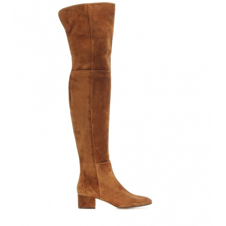 Suede Knee-High Women's Boots | Luxurious Winter Footwear | Timeless Sleek Design