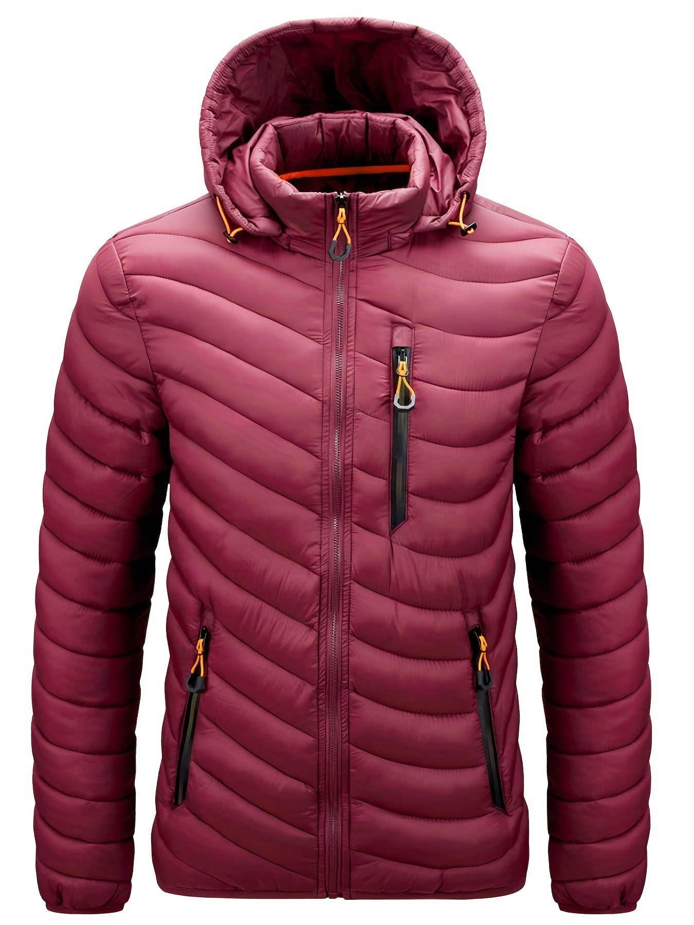 Men’s Puffer Jacket - Thick Insulated Warmth - Water-Resistant - Full Zip Hooded Outerwear