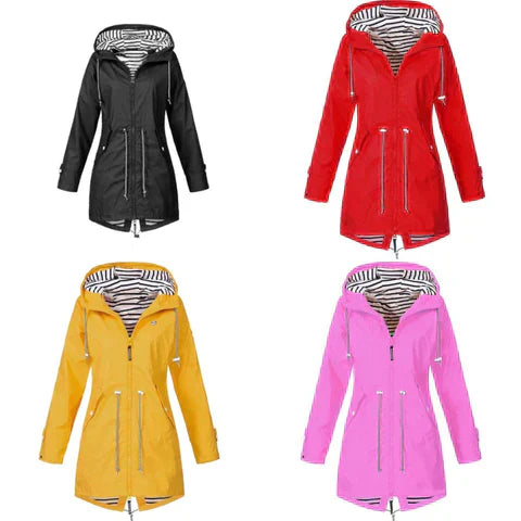 All-Season Waterproof Rain Jacket | Breathable Lightweight Outdoor Coat for Women