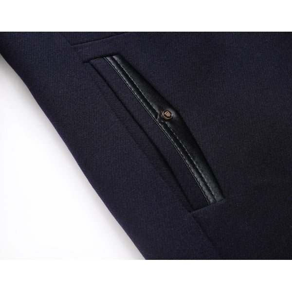Men’s Wool Overcoat - Tailored Fit - Single-Breasted - Elegant Formal Outerwear