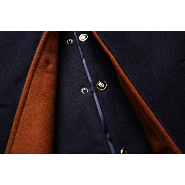 Men’s Wool Overcoat - Tailored Fit - Single-Breasted - Elegant Formal Outerwear