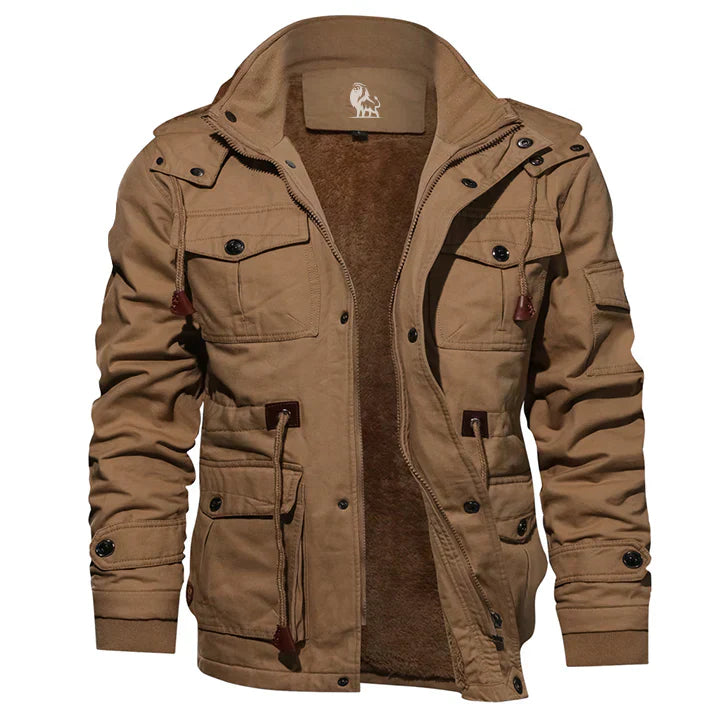 Men’s Utility Winter Jacket - Water-Resistant - Multiple Pockets