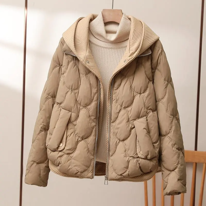 Men’s Quilted Puffer Jacket – Hooded – Zip Closure – Warm Insulated – Front Pockets