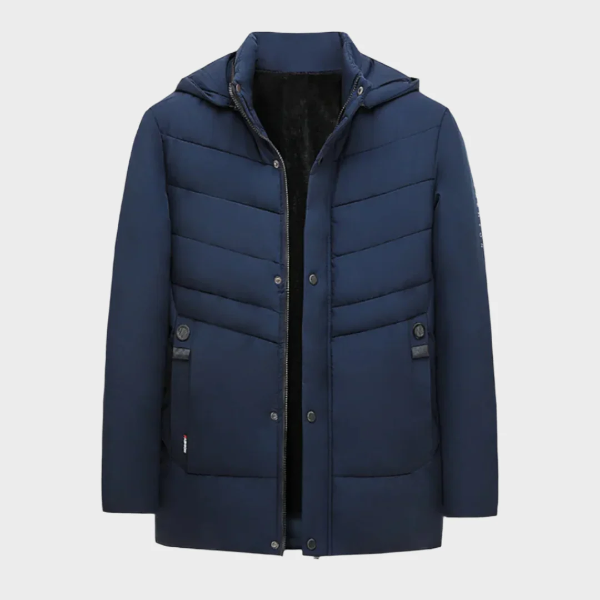 Men’s Parka Jacket – Waterproof Structured Fit – Quilted Upper – Hooded Outdoor Wear