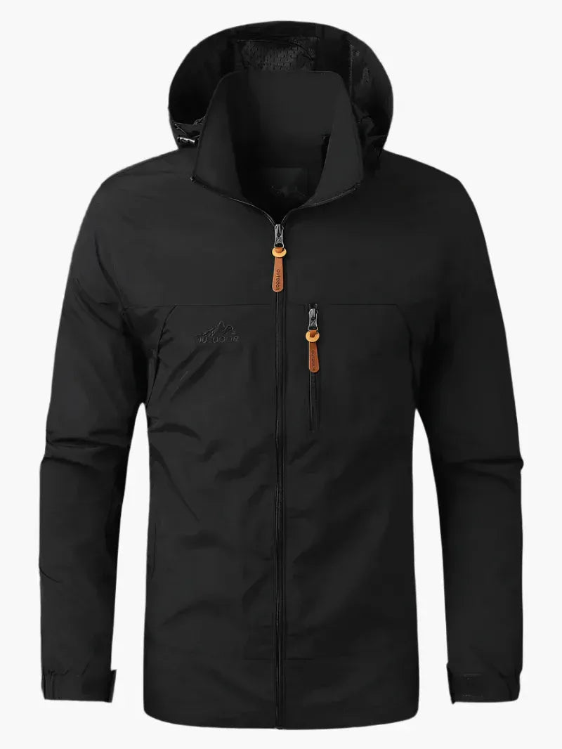 Men’s Hiking Jacket – Windproof Waterproof – Regular Fit – Hooded with Zipper Pockets
