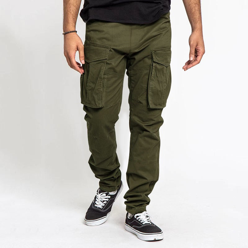 Men’s Cargo Pants – Loose Fit – Straight Leg – Multi-Pocket Utility Design
