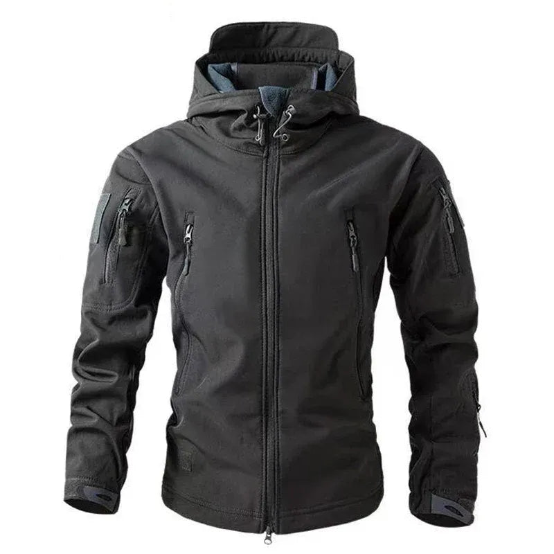 Men’s Jacket – Regular Fit – Weather-Resistant – Adjustable Hood – Tactical Pockets