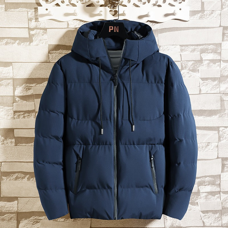 Men’s Hooded Jacket – Slim Fit – Quilted Insulation – Zipper Front – Casual Outerwear
