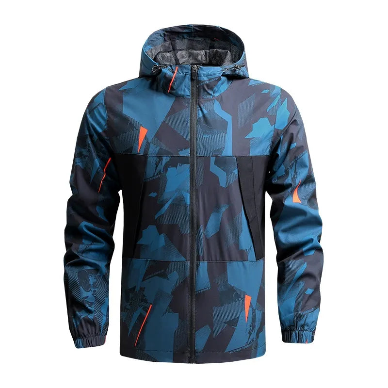 Men’s Hooded Jacket – Regular Fit – Weather-Resistant – Zippered Pockets