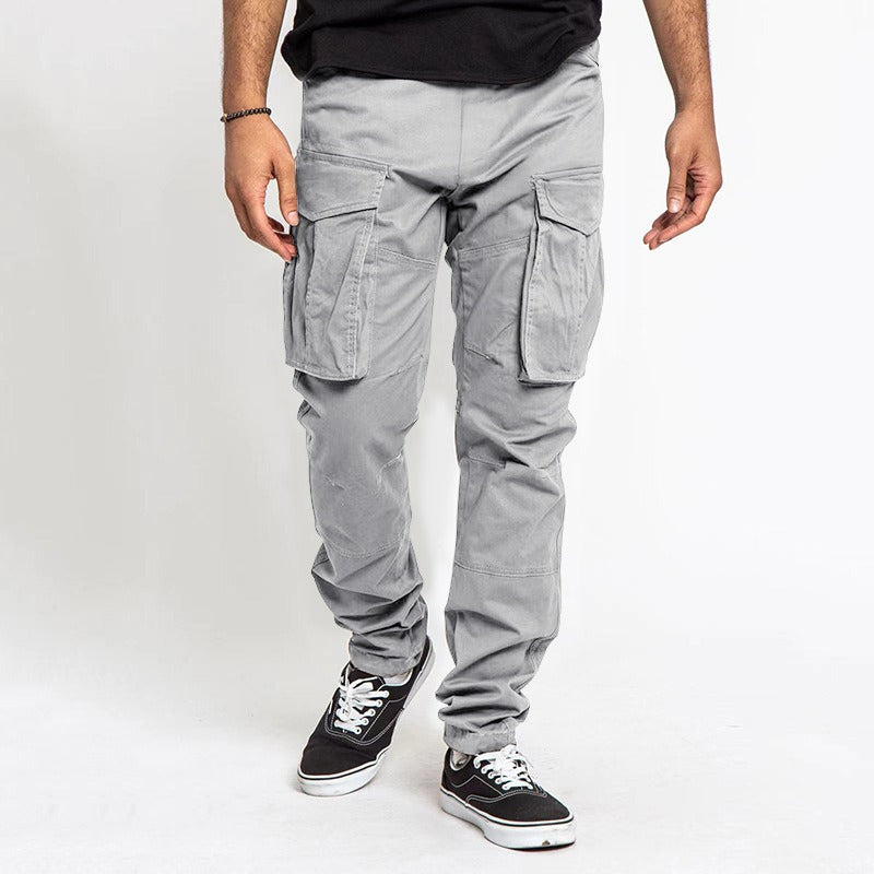 Men’s Cargo Pants – Loose Fit – Straight Leg – Multi-Pocket Utility Design