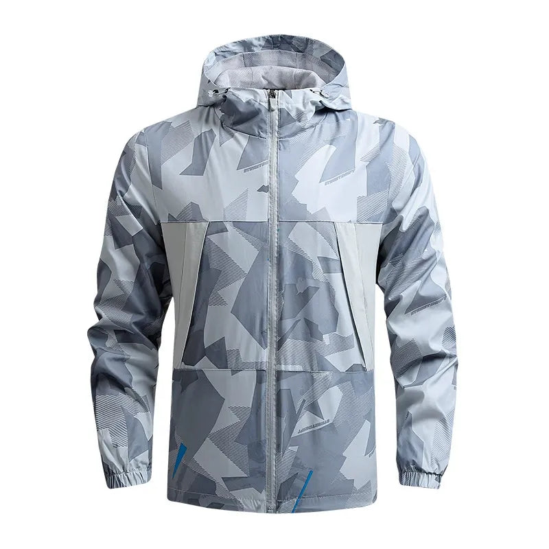Men’s Hooded Jacket – Regular Fit – Weather-Resistant – Zippered Pockets