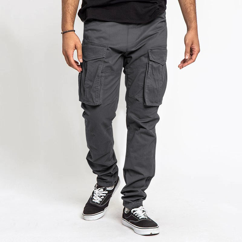Men’s Cargo Pants – Loose Fit – Straight Leg – Multi-Pocket Utility Design