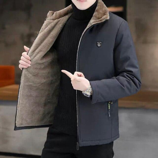 Men’s Parka Jacket – Water-Resistant – Faux Fur Lined – Hip Length – Modern Fit